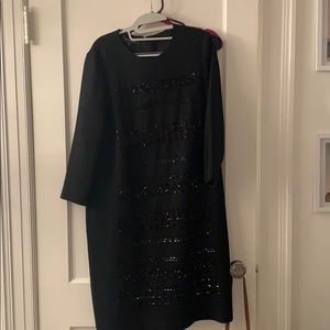 Black shift dress